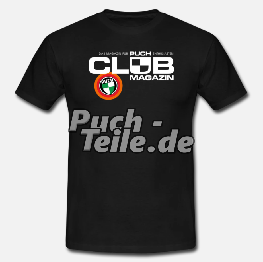 Puch T-Shirt CLUB-Magazin schwarz
